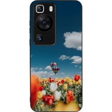 Coque Huawei P60 - Silicone rigide noir Hot air balloon Spring 2026