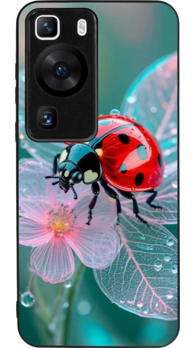 Coque Huawei P60 - Silicone rigide noir Ladybird in bloom Spring 2026