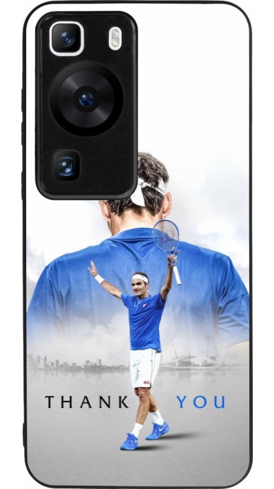 Huawei P60 Case Hülle - Silikon schwarz Thank you Roger