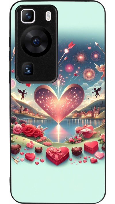 Huawei P60 Case Hülle - Silikon schwarz Valentin 2025 Schick