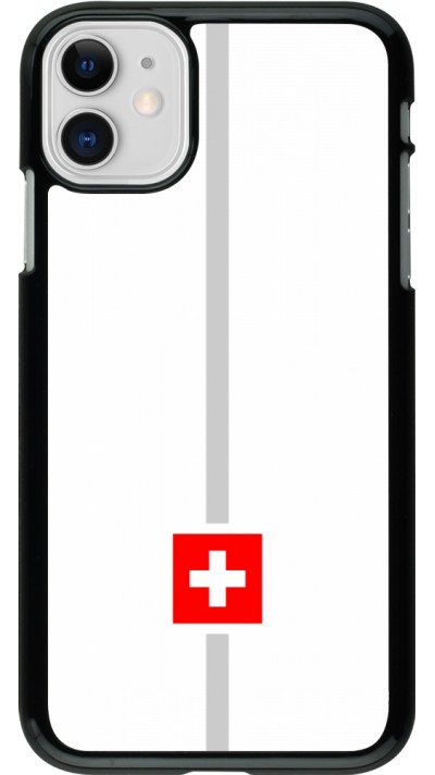 Coque iPhone 11 - Canton CH blanc
