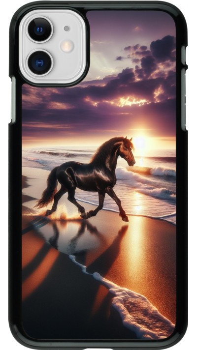 Coque iPhone 11 - Cheval majestueux plage