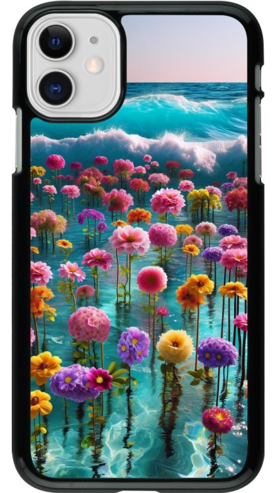 Coque iPhone 11 - Flower sea waves