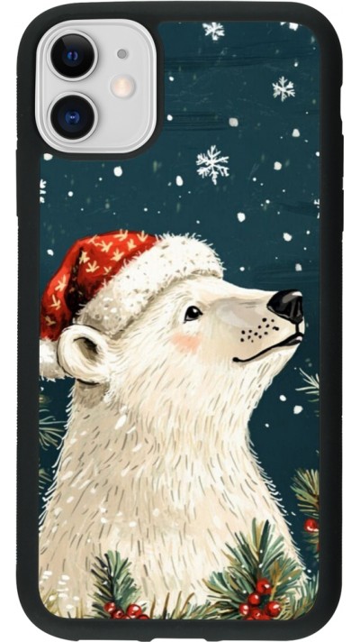 iPhone 11 Case Hülle - Silikon schwarz Christmas 25 Bear