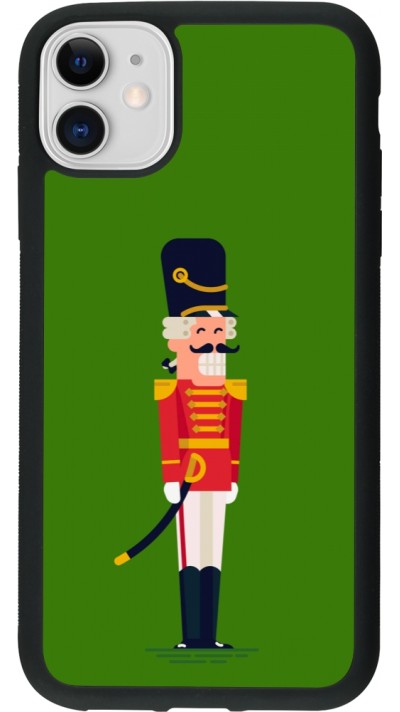 iPhone 11 Case Hülle - Silikon schwarz Christmas 25 Nutcracker Green