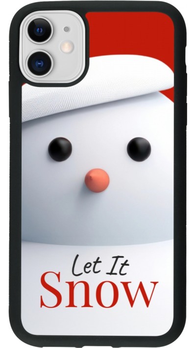 iPhone 11 Case Hülle - Silikon schwarz Christmas 25 Xmas Snowman