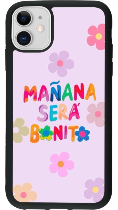 Coque iPhone 11 - Silicone rigide noir Karol G Manana sera bonito