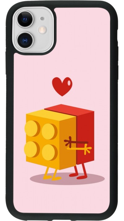 Coque iPhone 11 - Silicone rigide noir Saint Valentines Day 26 Puzzle