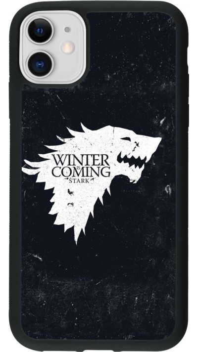 Coque iPhone 11 - Silicone rigide noir Winter is coming Stark