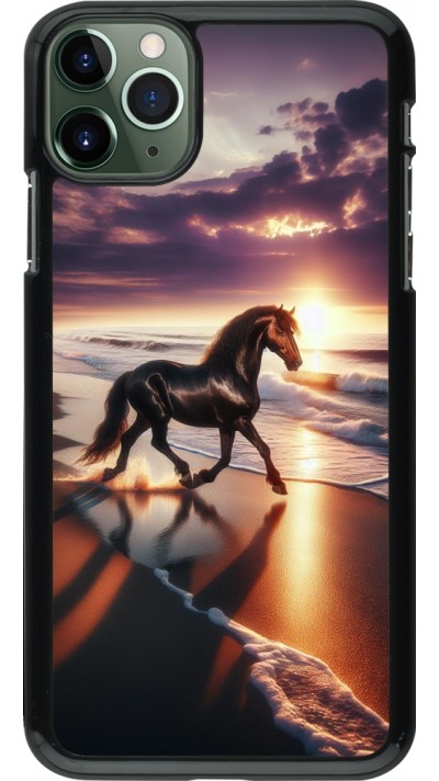 Coque iPhone 11 Pro Max - Cheval majestueux plage