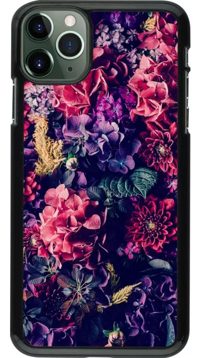 Coque iPhone 11 Pro Max - Flowers Dark