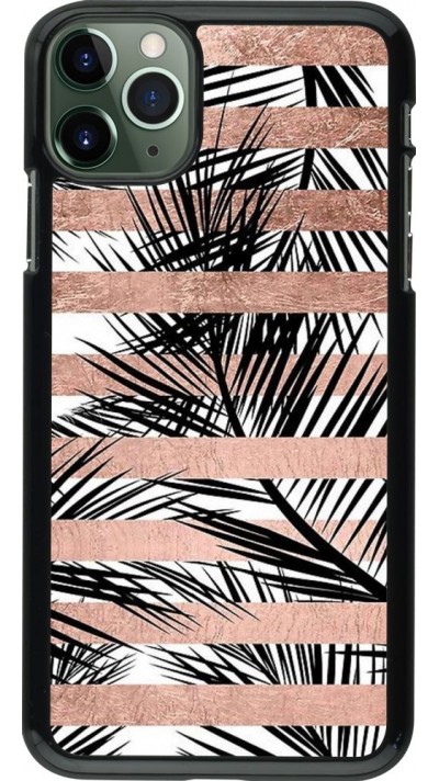 Hülle iPhone 11 Pro Max - Palm trees gold stripes Hülle iPhone 11 Pro Max - Palm trees gold stripes