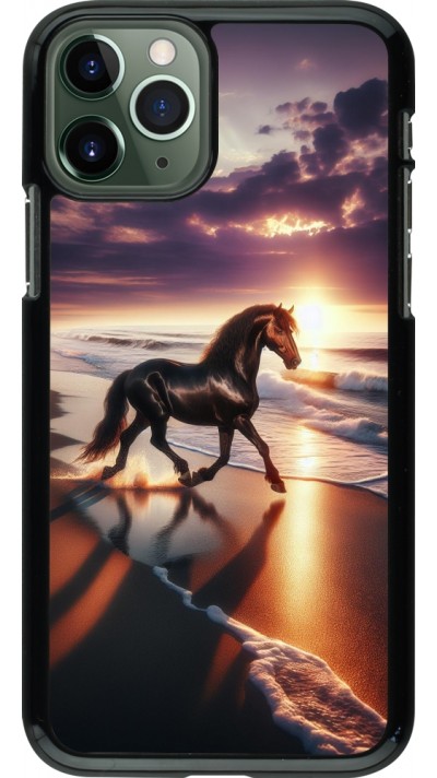 Coque iPhone 11 Pro - Cheval majestueux plage