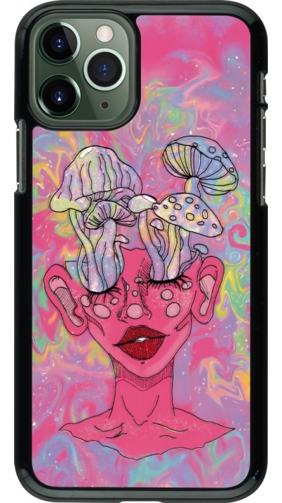 Coque iPhone 11 Pro - Psychedelic pink mushroom