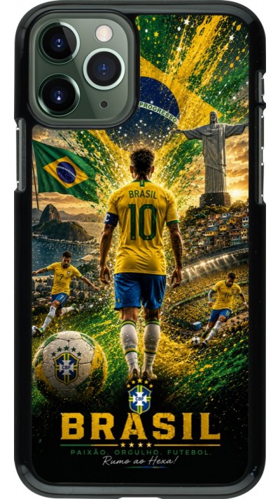 Coque iPhone 11 Pro - Football Brésil splash 2026