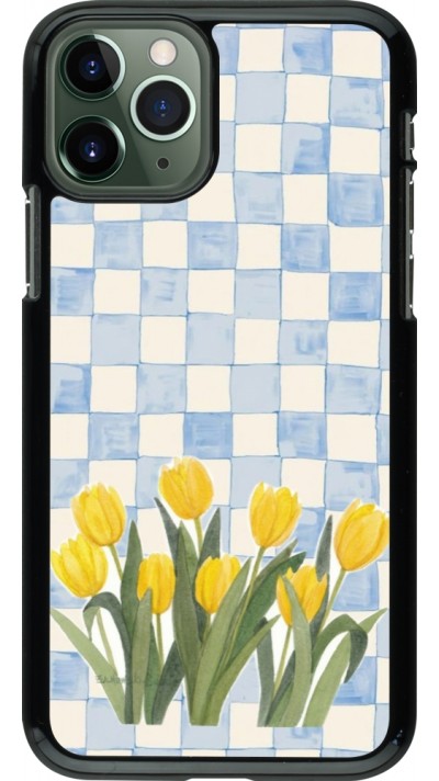 Coque iPhone 11 Pro - Blue vichy tulips Spring 2026