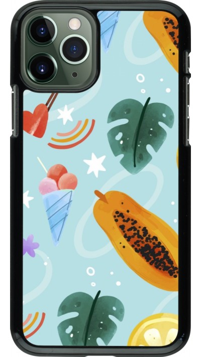 iPhone 11 Pro Case Hülle - Summer 2025 Pattern papaya