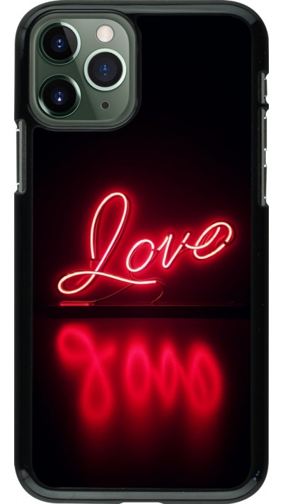 iPhone 11 Pro Case Hülle - Valentine 2025 Neon Liebe