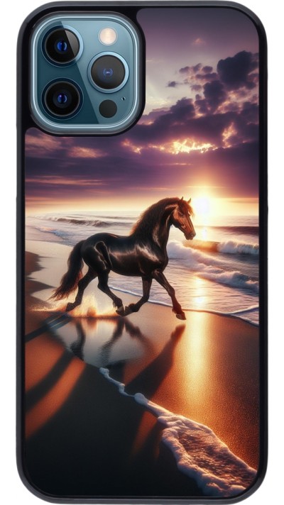 Coque iPhone 12 / 12 Pro - Cheval majestueux plage