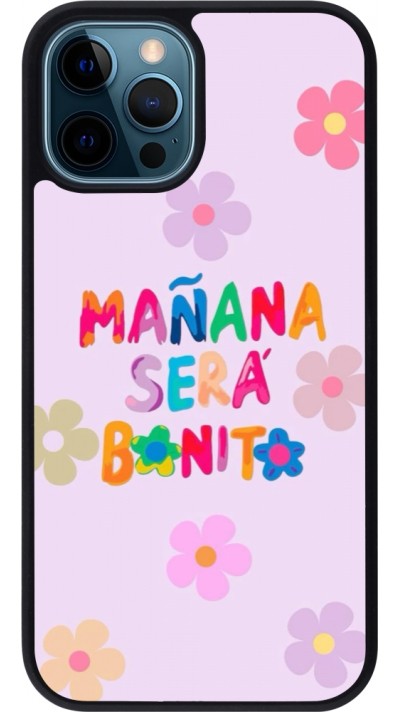 Coque iPhone 12 / 12 Pro - Silicone rigide noir Karol G Manana sera bonito