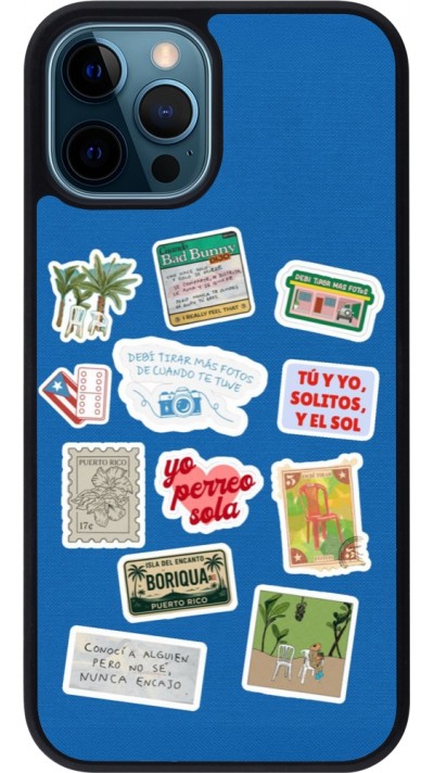 Coque iPhone 12 / 12 Pro - Silicone rigide noir Seals of the Dominican Republic DTMF