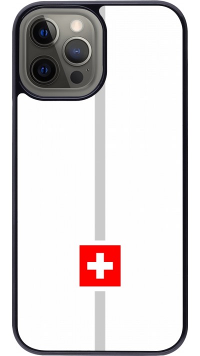 Coque iPhone 12 Pro Max - Canton CH blanc