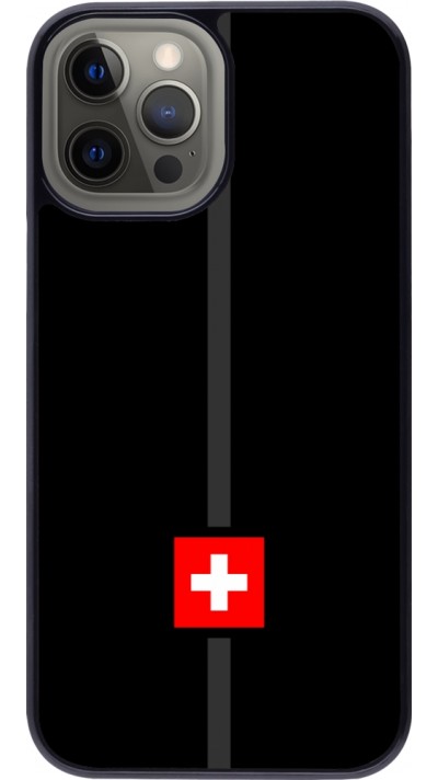 Coque iPhone 12 Pro Max - Canton CH noir