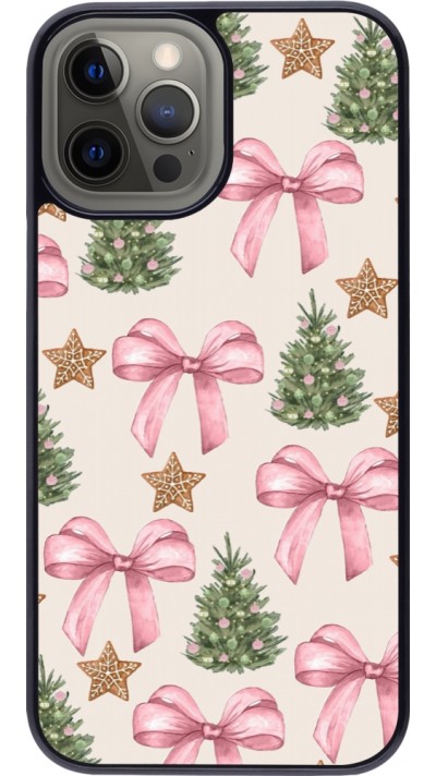 iPhone 12 Pro Max Case Hülle - Christmas 25 Vintage Ribbons