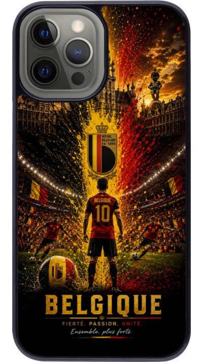Coque iPhone 12 Pro Max - Football Belgique splash 2026