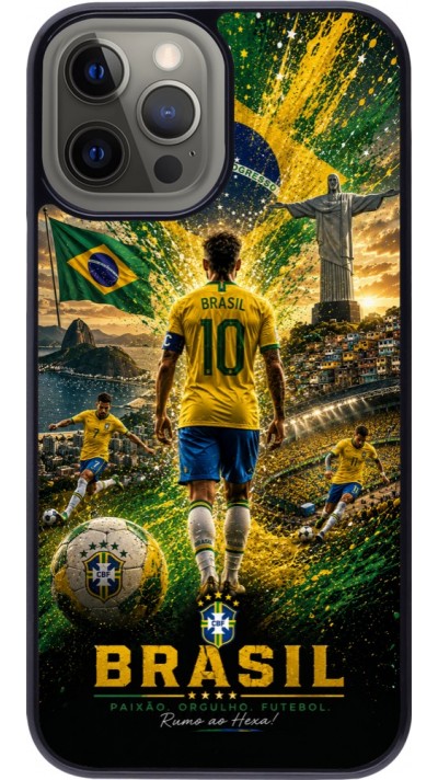 Coque iPhone 12 Pro Max - Football Brésil splash 2026