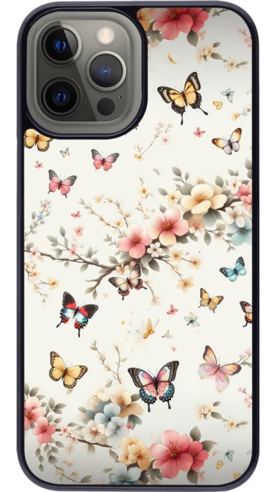 Coque iPhone 12 Pro Max - Spring 25 Papillons Légers