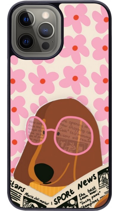 Coque iPhone 12 Pro Max - Dog with newspaper Spring 2026