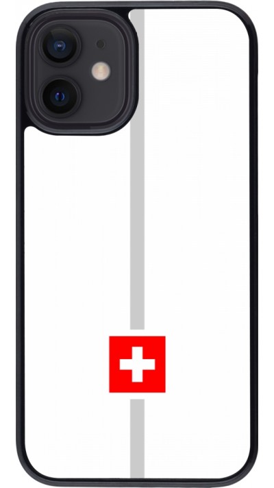 Coque iPhone 12 mini - Canton CH blanc
