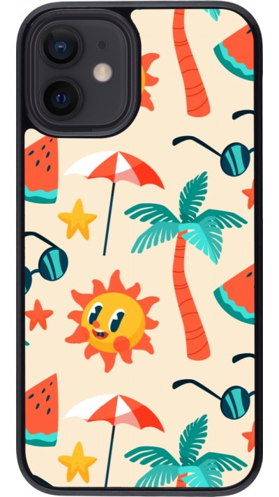 iPhone 12 mini Case Hülle - Summer 2025 Pattern soleil