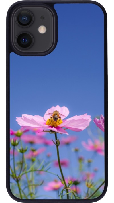 iPhone 12 mini Case Hülle - Silikon schwarz Bee on a flower Spring 2026