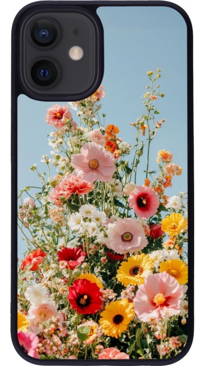 iPhone 12 mini Case Hülle - Silikon schwarz Spring flowers Spring 2026