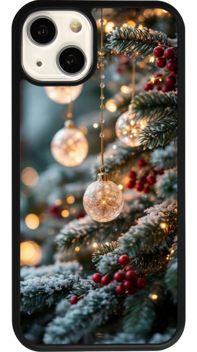 Coque iPhone 13 - Silicone rigide noir Christmas 25 Xmas Decorated Tree