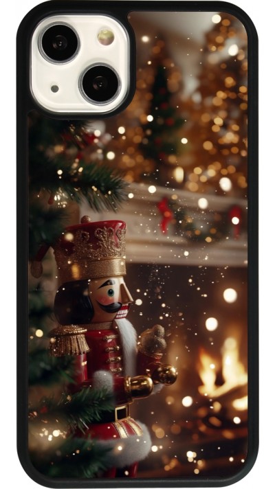 Coque iPhone 13 - Silicone rigide noir Christmas 25 Xmas Nutcracker
