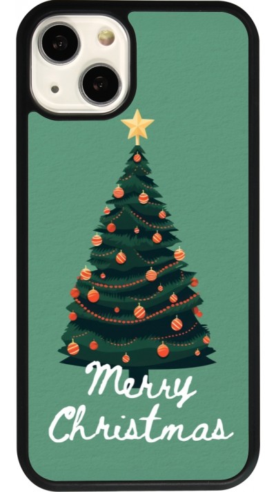 Coque iPhone 13 - Silicone rigide noir Christmas 25 Xmas Tree