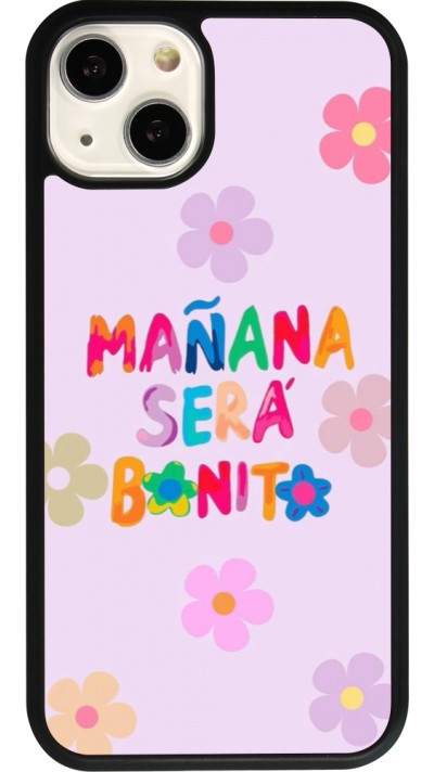 Coque iPhone 13 - Silicone rigide noir Karol G Manana sera bonito