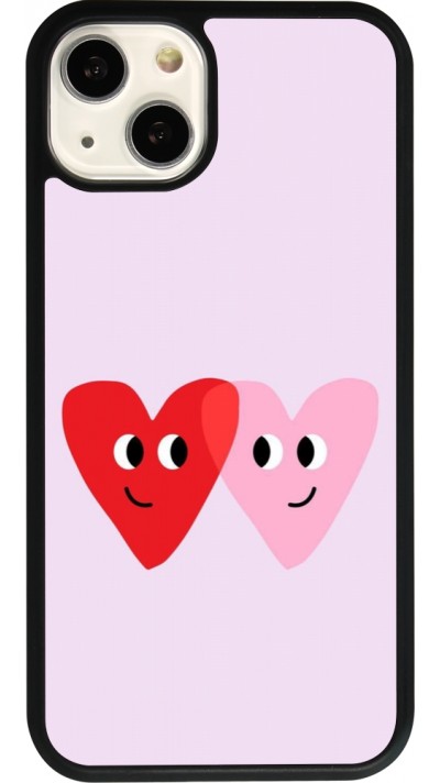 Coque iPhone 13 - Silicone rigide noir Saint Valentines Day 26 Heart