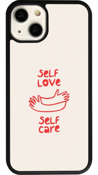 Coque iPhone 13 - Silicone rigide noir Saint Valentines Day 26 Self love self care