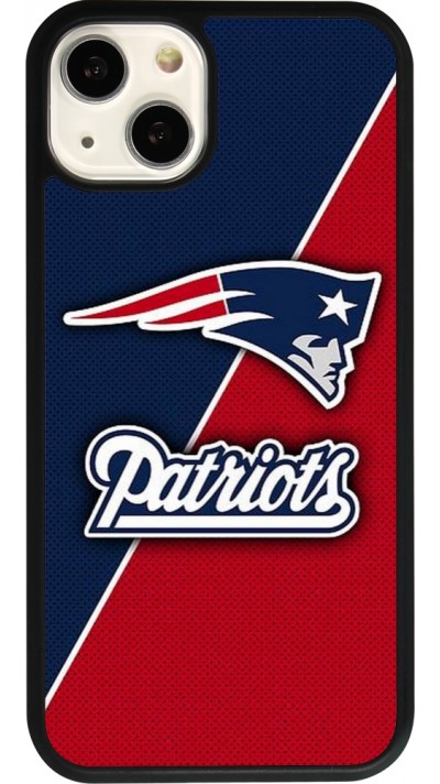 Coque iPhone 13 - Silicone rigide noir Super Bowl 26 Patriots 1