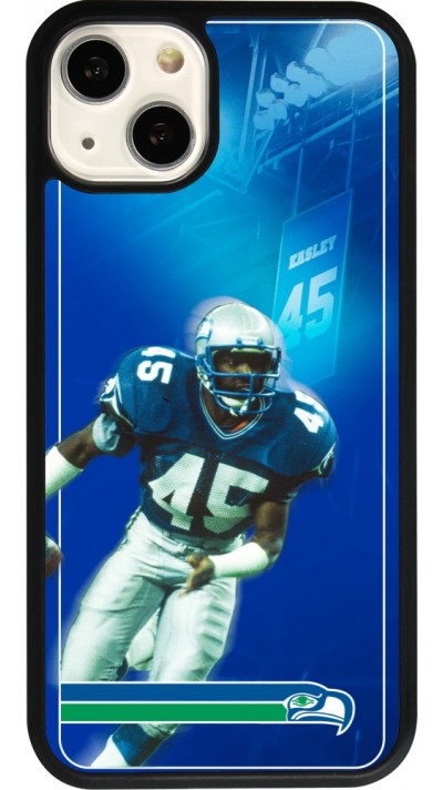 Coque iPhone 13 - Silicone rigide noir Super Bowl 26 Seattle 1