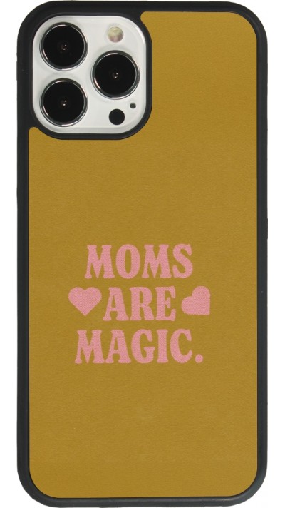 Coque iPhone 13 Pro Max - Silicone rigide noir Mom 2026 Are Magic