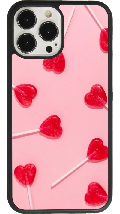 Coque iPhone 13 Pro Max - Silicone rigide noir Saint Valentines Day 26 Lollipop