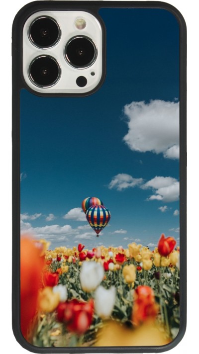 Coque iPhone 13 Pro Max - Silicone rigide noir Hot air balloon Spring 2026