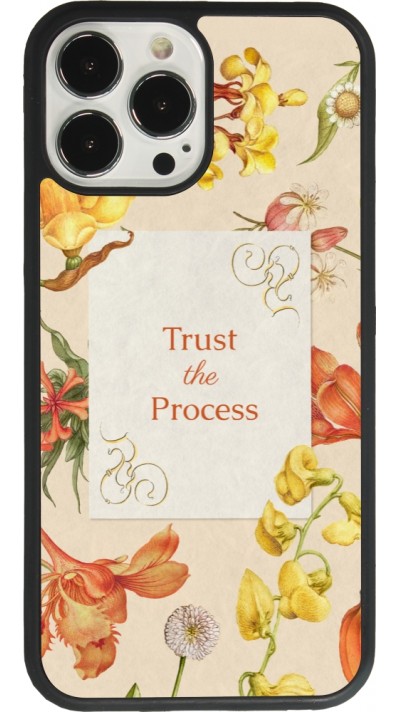 Coque iPhone 13 Pro Max - Silicone rigide noir Trust the process Spring 2026