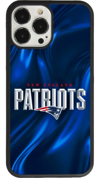 Coque iPhone 13 Pro Max - Silicone rigide noir Super Bowl 26 Patriots 2