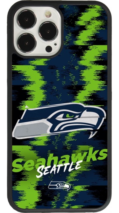 Coque iPhone 13 Pro Max - Silicone rigide noir Super Bowl 26 Seattle 2